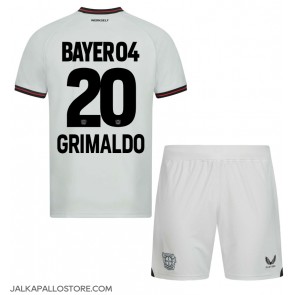 Bayer Leverkusen Alejandro Grimaldo #20 Vieraspaita Lapsille 2023-24 Lyhythihainen (+ shortsit)